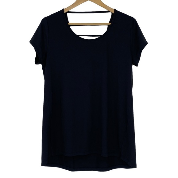 C9 by Champion black open back strappy short sleeve athletic tee wms sz large - Picture 1 of 11